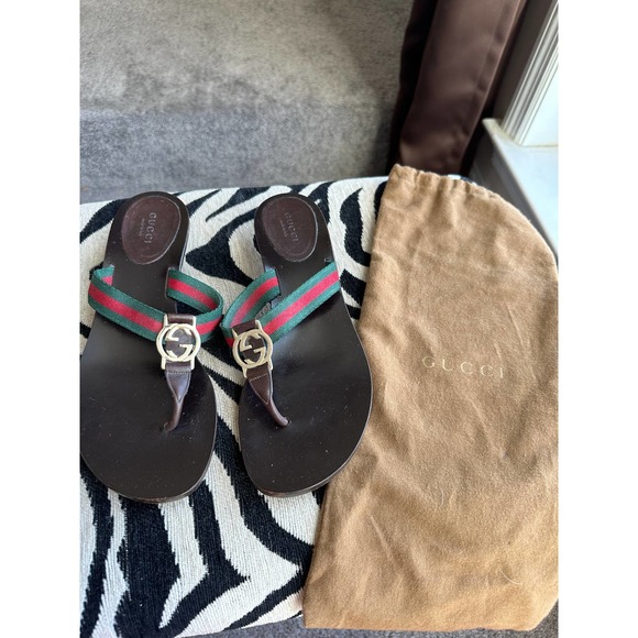 Gucci low kitten heel sandals, size 7, comes with dust bag - Picture 3 of 12